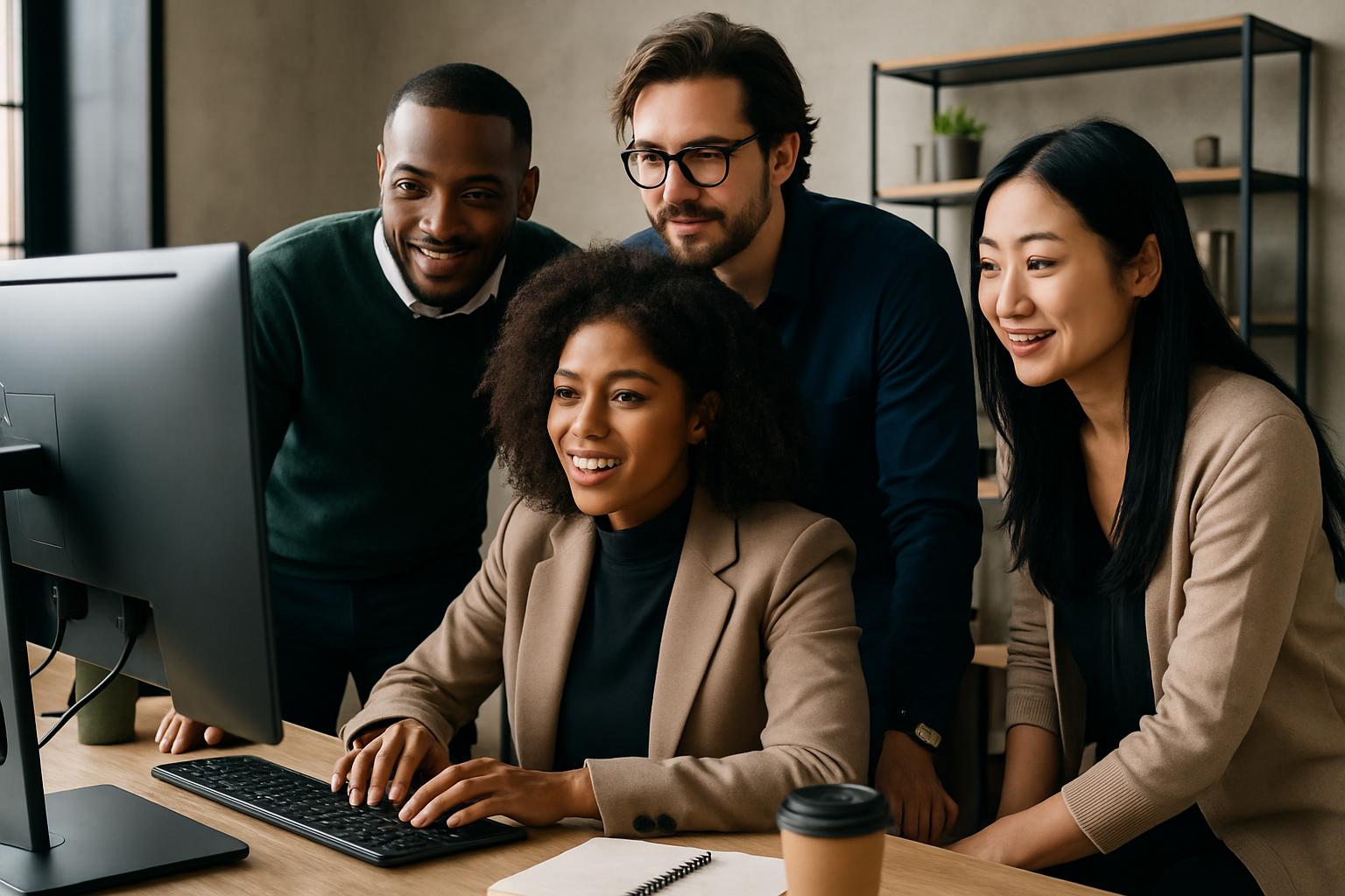 Digital marketing and lead generation team Attorney sitting at his desk, confidently answering a phone call and appearing focused and professionally engaged